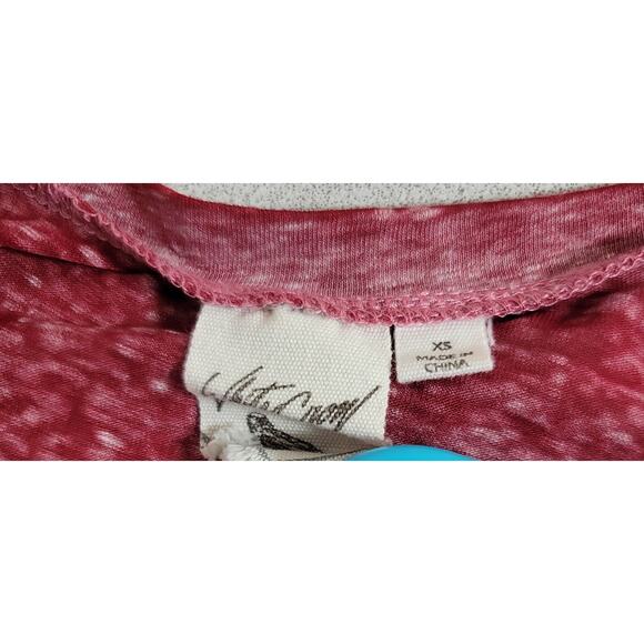 White Crow Buckle Burgundy Burnout Shirt XS V Neck Lightweight Front Pocket Soft - Picture 3 of 5